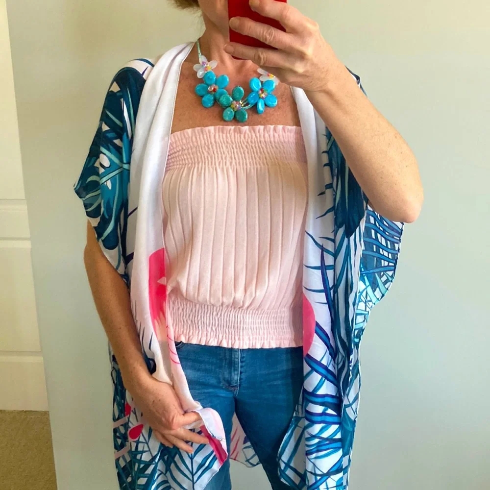 Pink Ribbed Tube Top - Picture 2 of 8